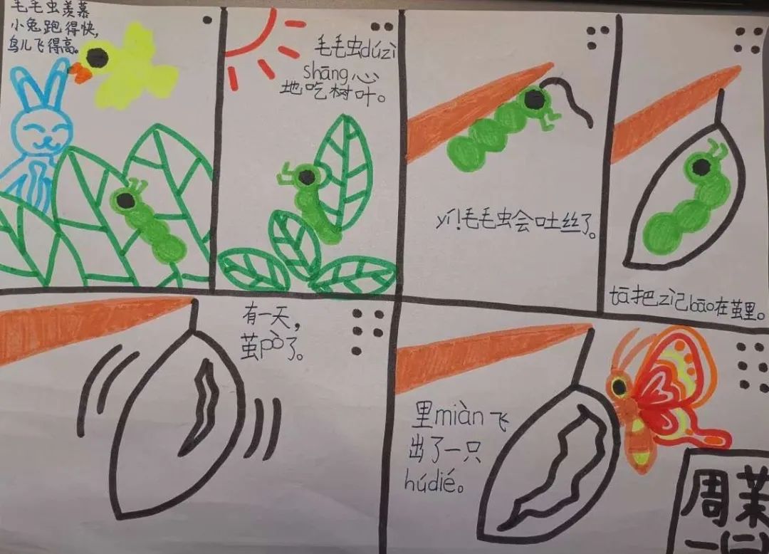 画话战疫记梓橦路学校一年级停课不停学活动