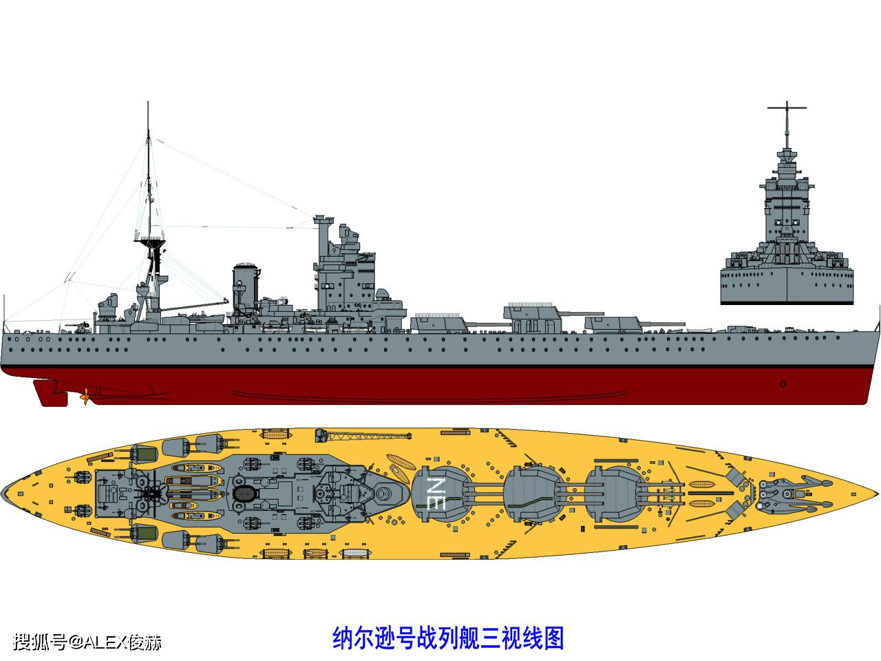 原创讲数据纳尔逊级战列舰406主炮尚能战却不能稳赢