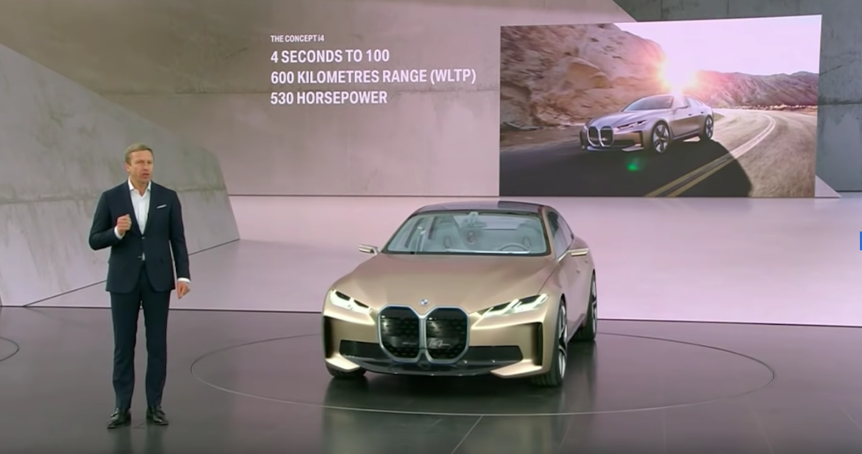 宝马i4概念车而在设计层面,虽然距离量产版本已经非常接近,但宝马i4那