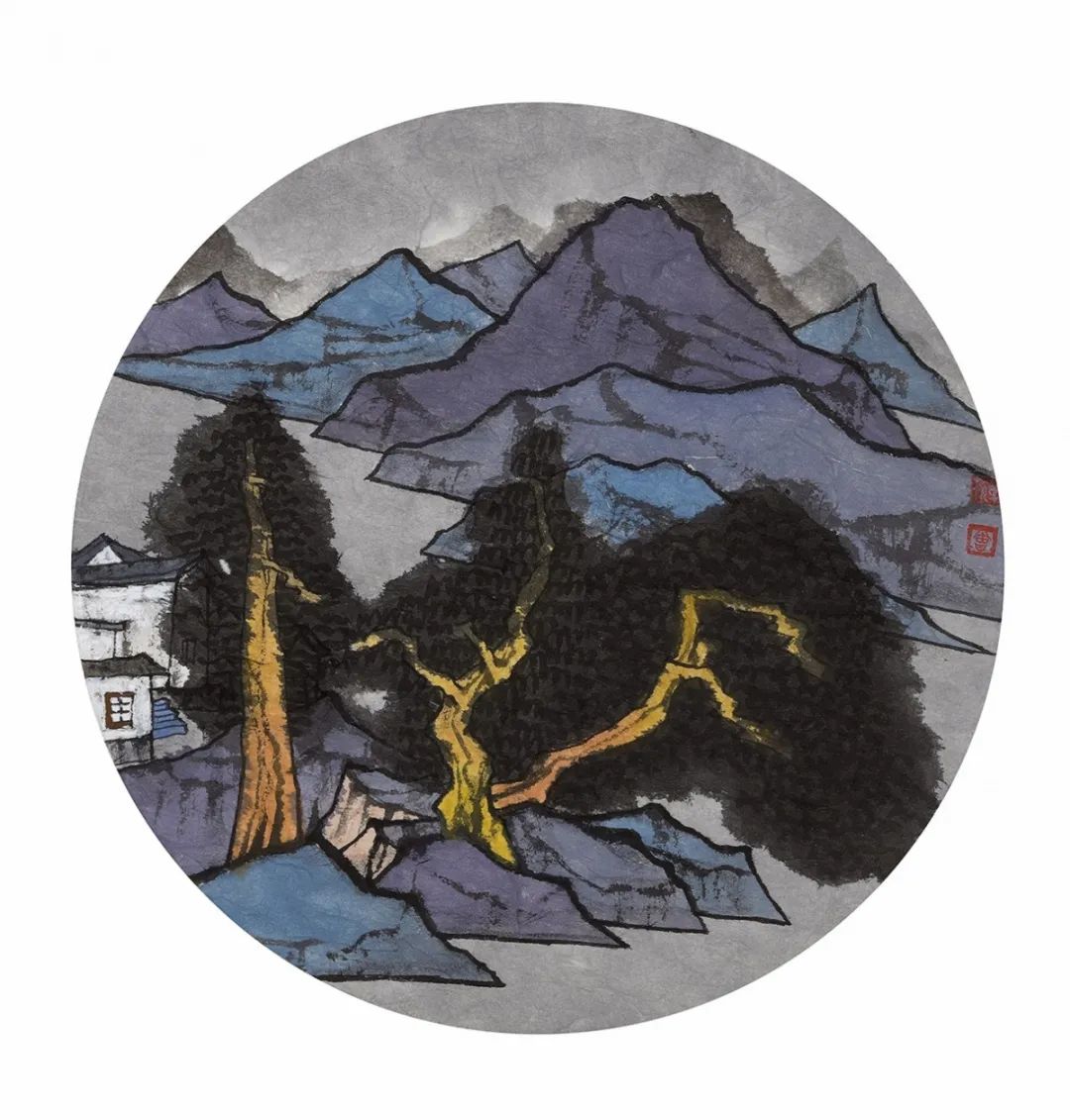 众名家评曾军艺叠彩山水画