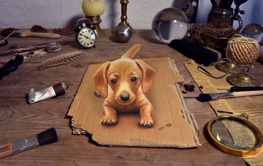 原创3d艺术家再绘新作品极度写实神笔马良也不过如此