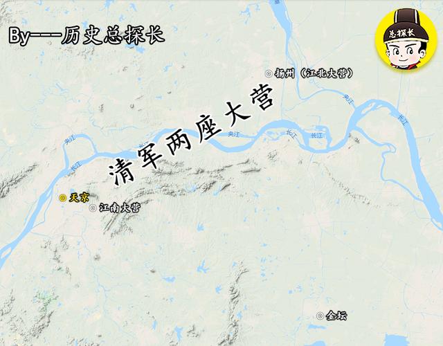 江北大营:清军将领琦善统帅,驻地扬州,守军一万八千人江南大营:清军