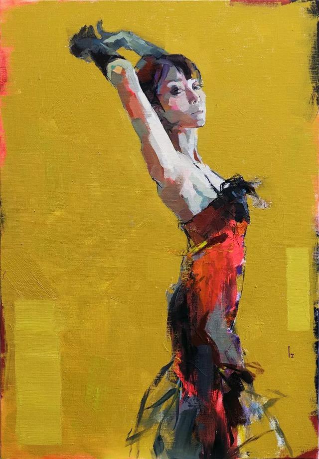 日本美女艺术家的人体油画作品让你充分感受到女性的柔美