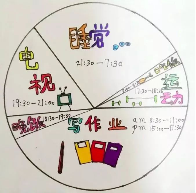 学校日程表简笔画图片