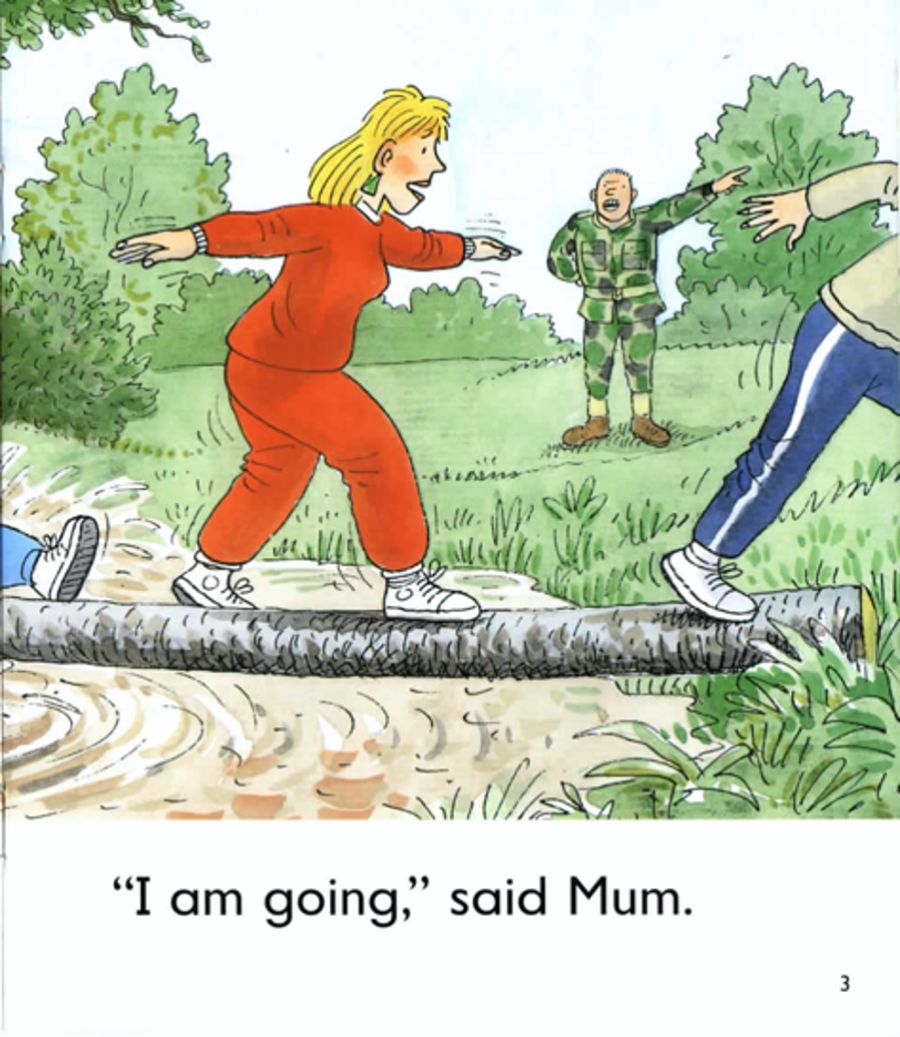 biff也在喊着:"妈妈,加油." 妈妈说:"我在努力了.