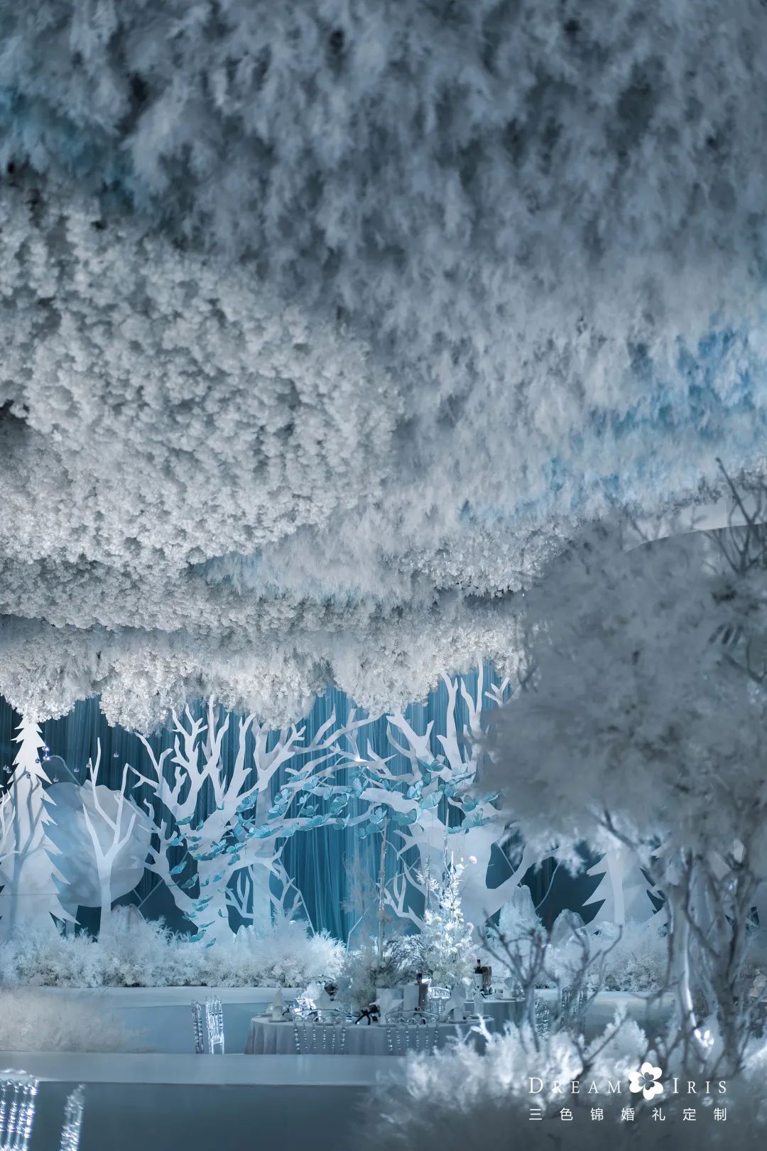 一场以冰岛的自然风格为基调以雪景为背景的梦幻婚礼