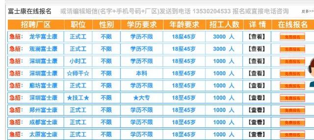 富士康报名入口
