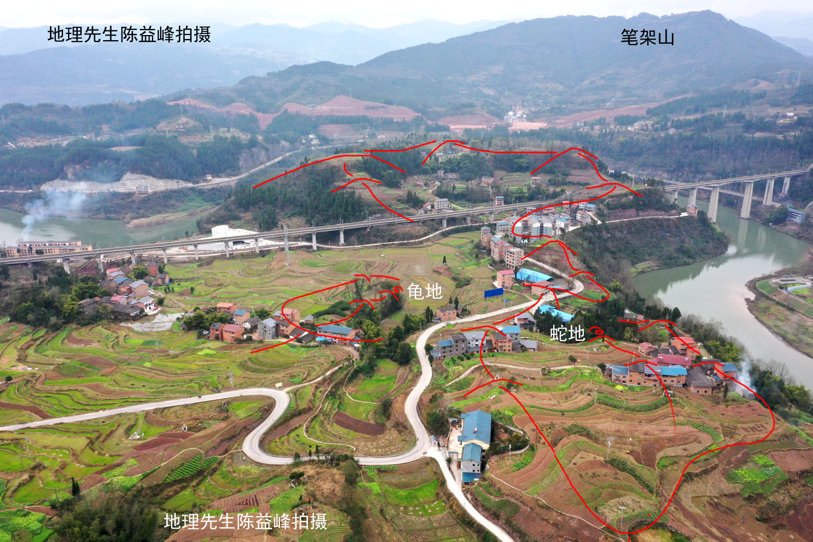 陈益峰下山蛇形郎氏丁财小地