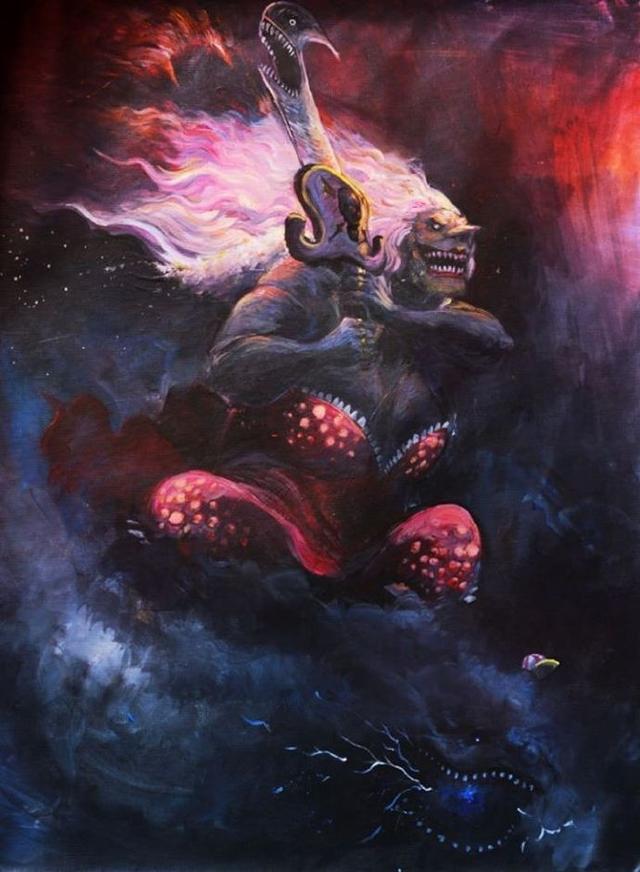 画面中黑云滚滚,这是宙斯产生的效果,虽然宙斯依旧戴着那顶可爱的