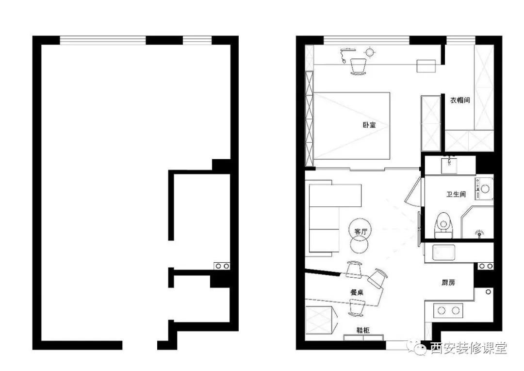 55m05一居室暗卫暗厨居住工作娱乐都有了