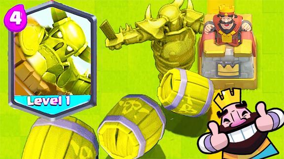 帅气的黄金版大皮卡飞桶皇室战争趣味集锦