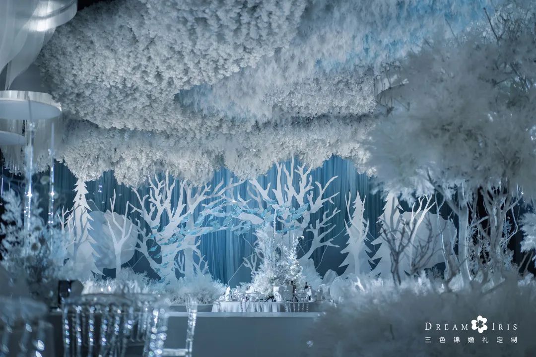 一场以冰岛的自然风格为基调以雪景为背景的梦幻婚礼