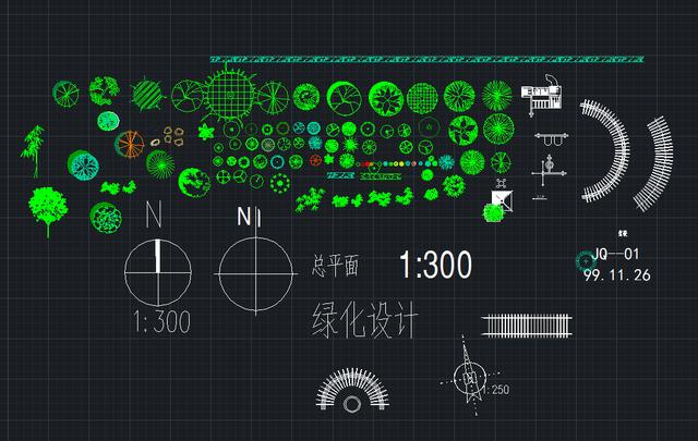 cad树木绿化填充图案图片