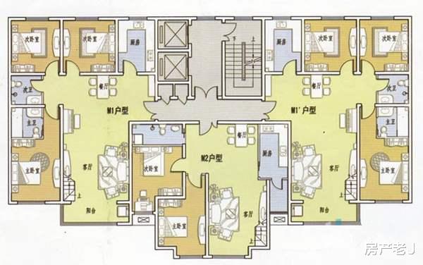 但是通风绝对是边的最佳,因为在高层建筑当中,除了中间的连廊中户以外