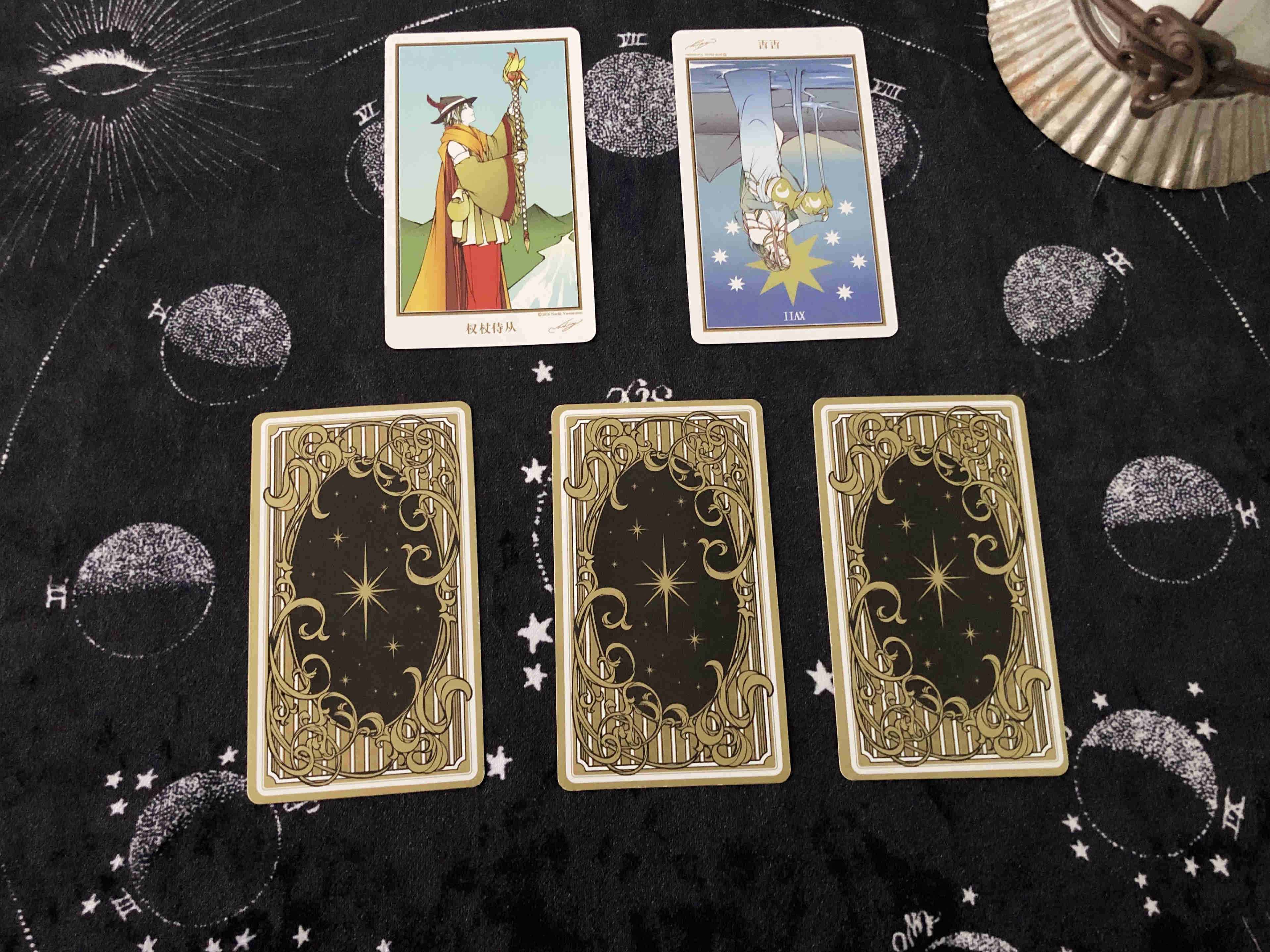 权杖侍从,星辰逆位