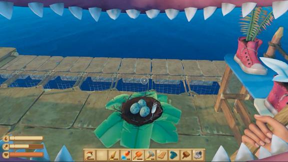 木筏求生raft有了鸟巢以后就有吃不完的蛋了