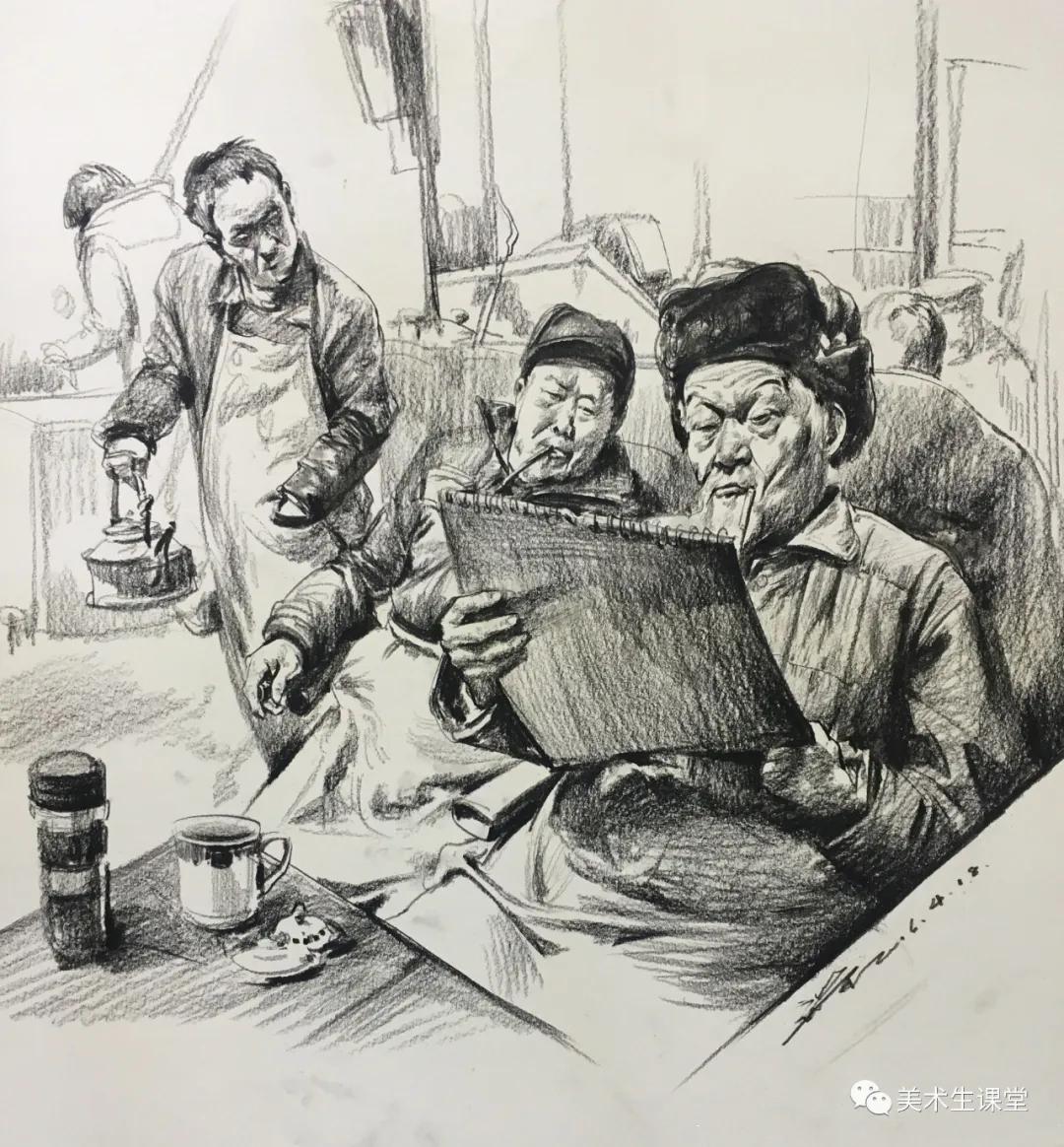 谢军速写作品赏析