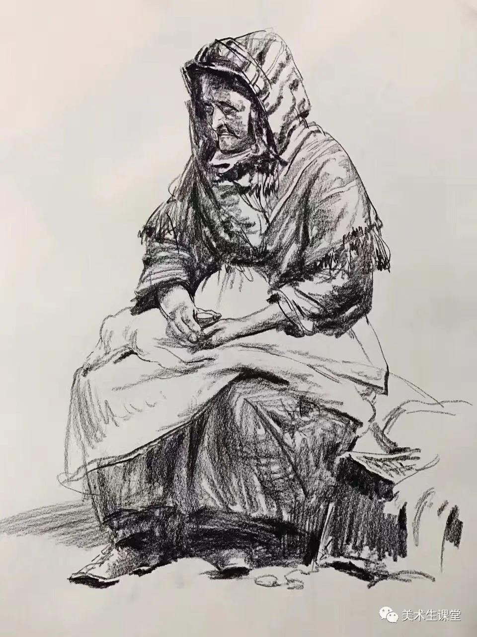 谢军速写作品赏析