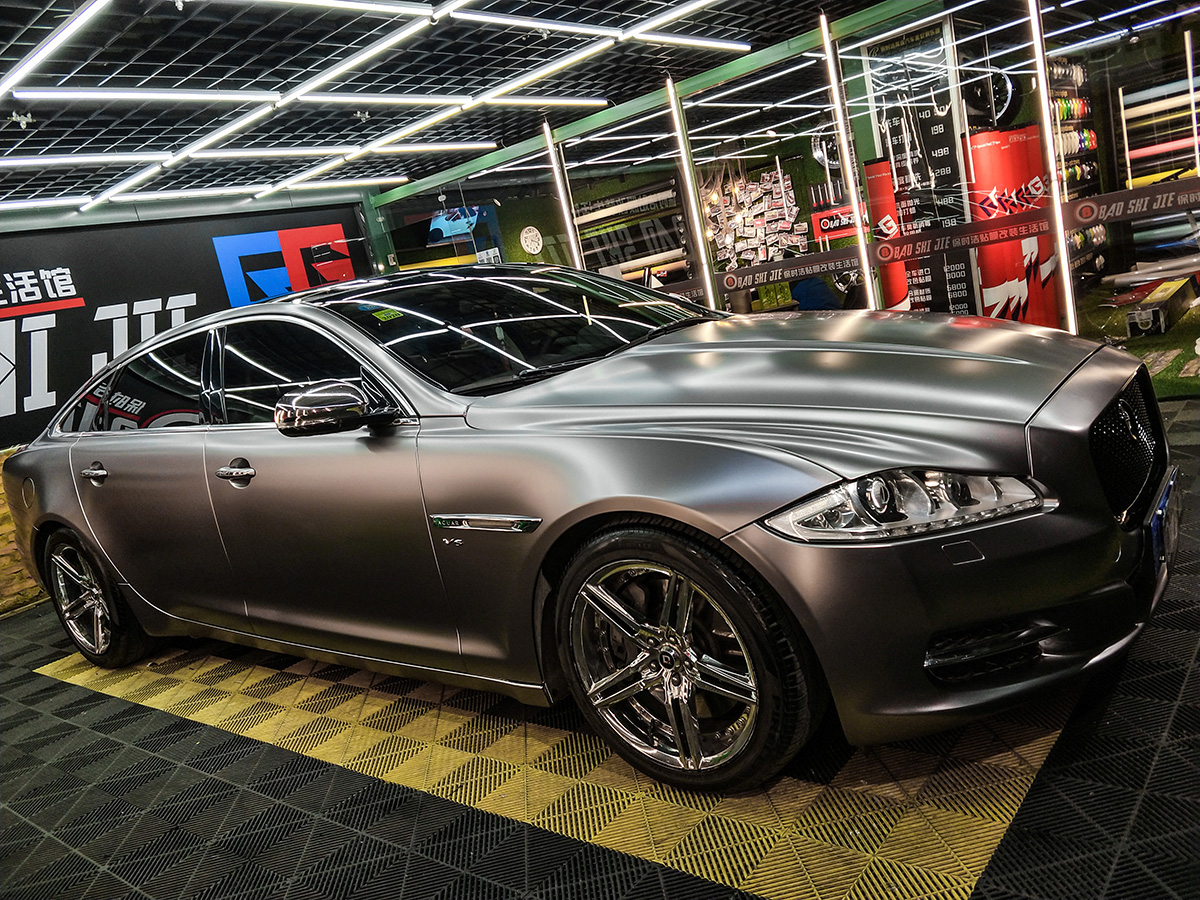 捷豹xel车身改色电光战斗灰 rg瑞集改色膜陕西西安加盟店出品