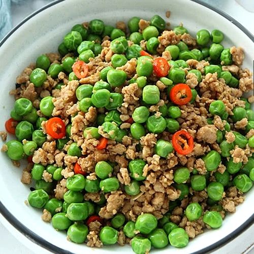 肉末炒豌豆