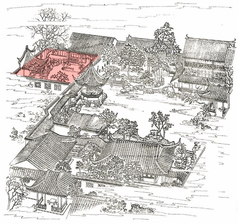 网师园中部园景而最能体现明代苏州园林精粹的则是始建于南宋时期