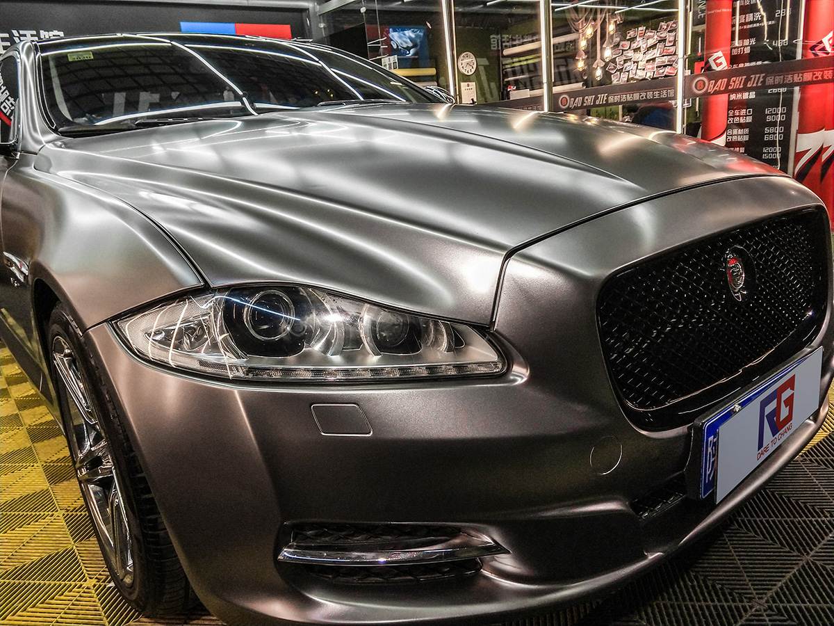 捷豹xel车身改色电光战斗灰rg瑞集改色膜陕西西安加盟店出品