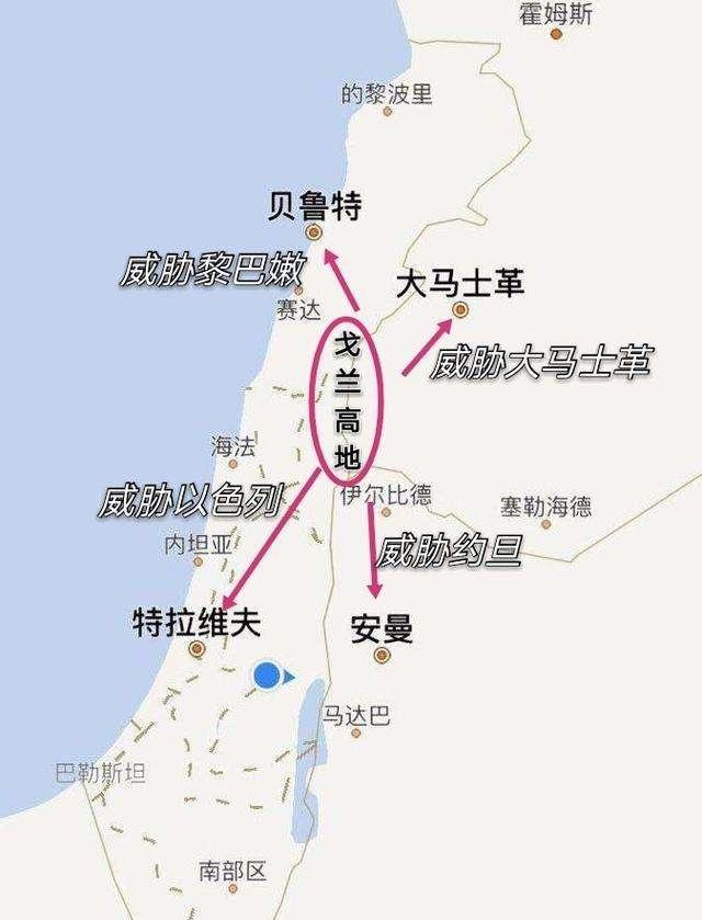 从戈兰高地可以俯瞰以色列加利利海和叙利亚首都大马士革,远眺西南