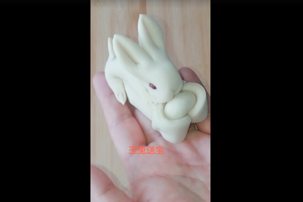 简单易学的面食玉兔送宝喜欢的赶紧收藏