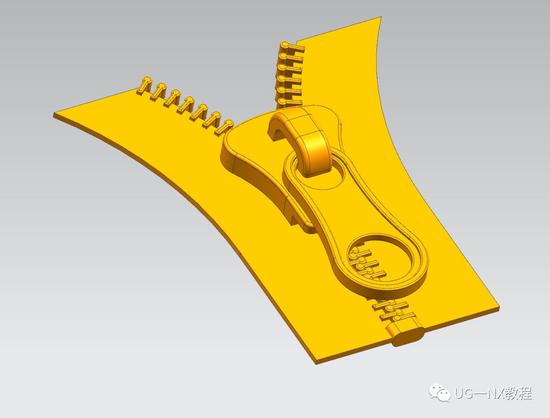 ug建模一副拉链,拉链建模造型加渲染教程
