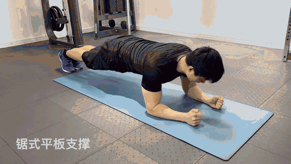 锯式平板支撑20次5. 开合跳30秒4. 深蹲前踢20次3.