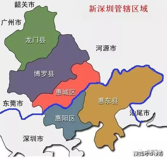 惠州深圳地图区域划分图片