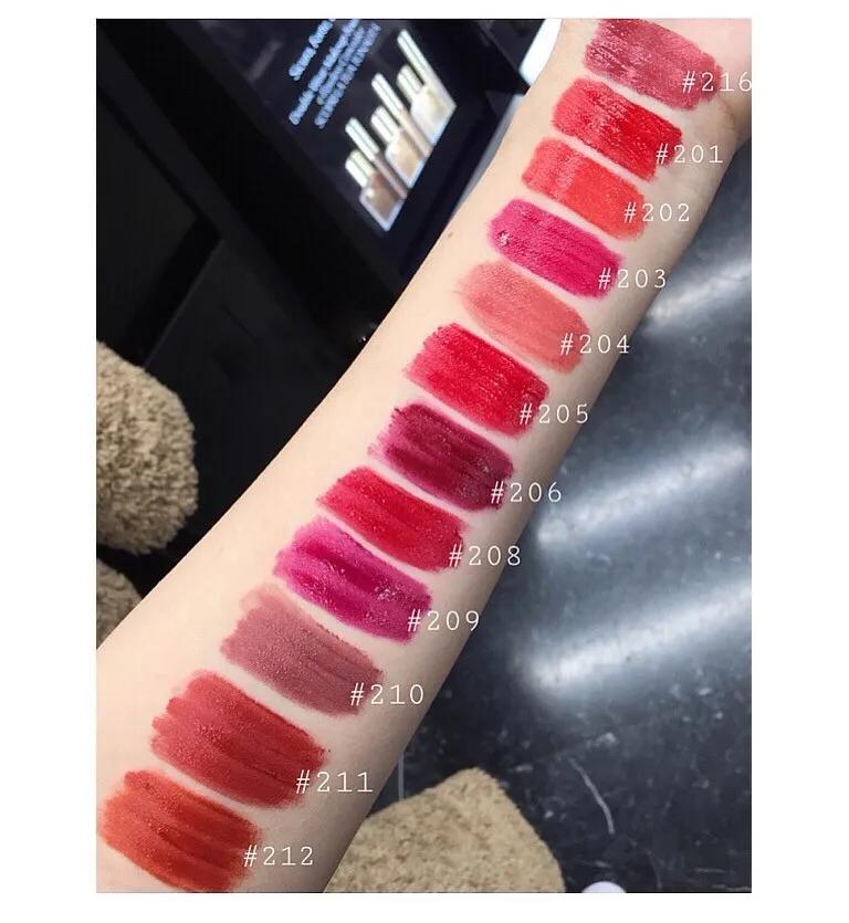 原创圣罗兰新品黑管丝绒唇釉试色集合