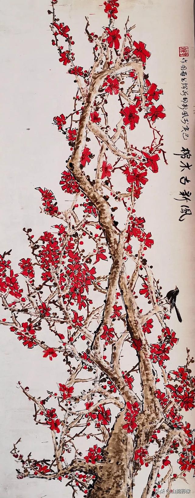 木棉树下画红棉