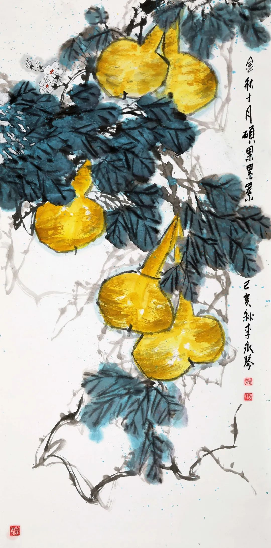 《紫藤小鳥》王紅羽《仕女》李悅《寂靜處·花開》張荷芝《碧玉臨風