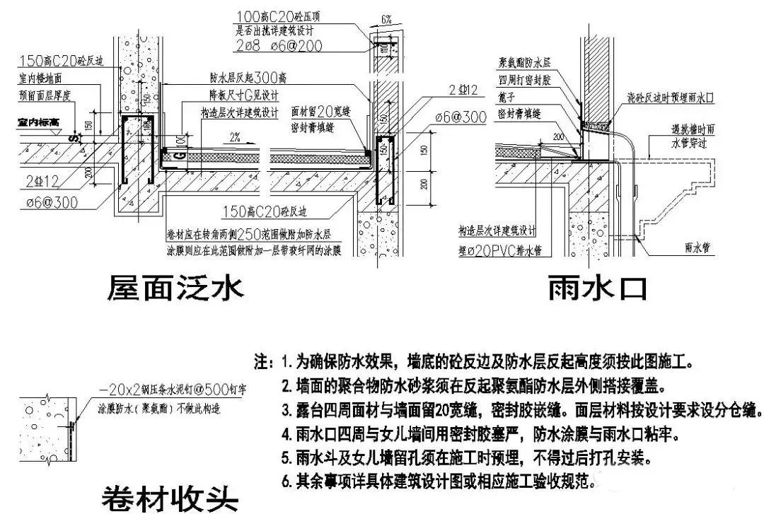 100张防水节点大样图