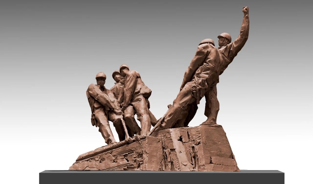 塑大爱 战疫情丨李鹤作品《火神五兄弟》_雕塑