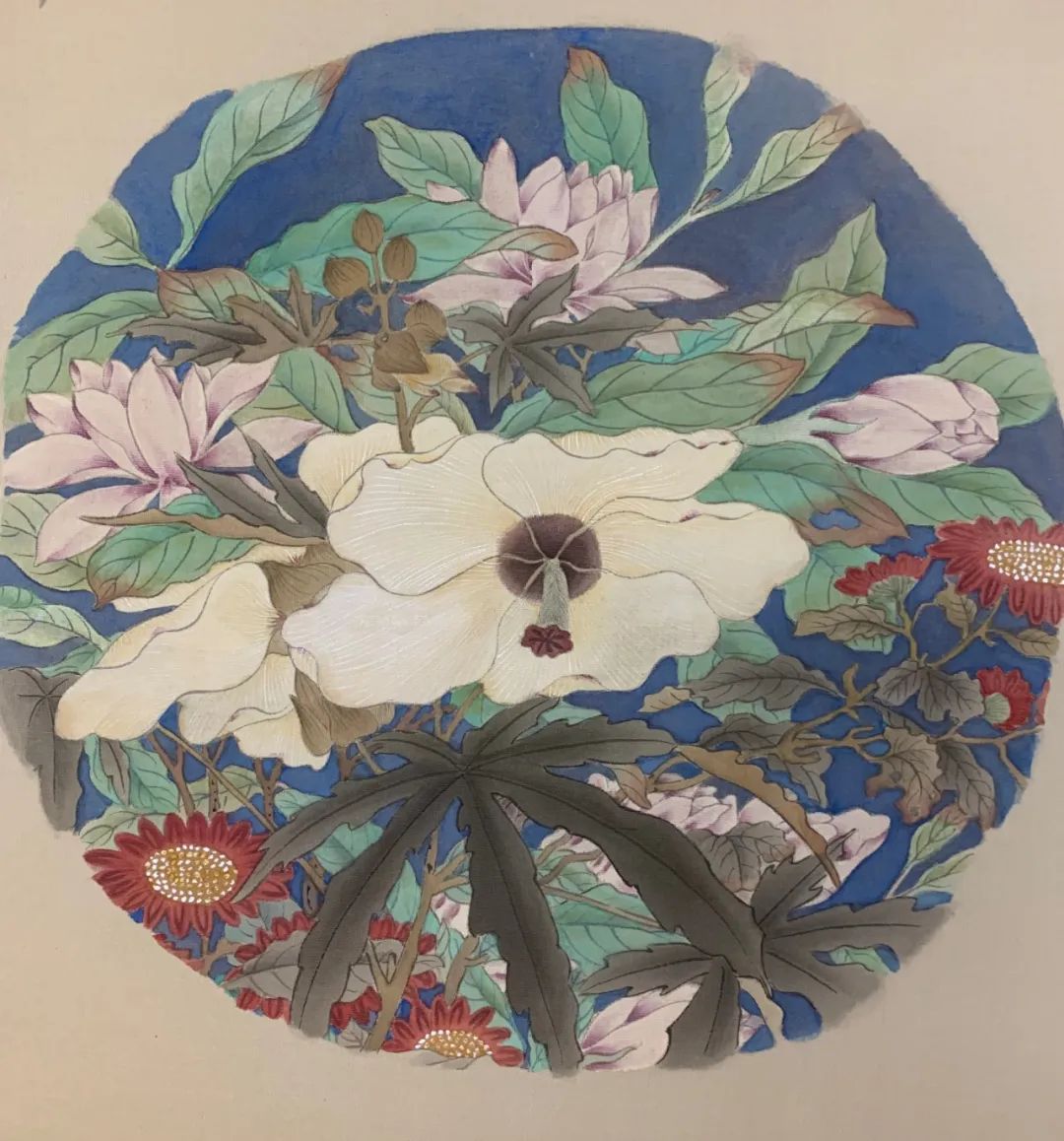 苏门画苑2019级中央美术学院苏百钧教授工笔花鸟画高研班课程作品临摹