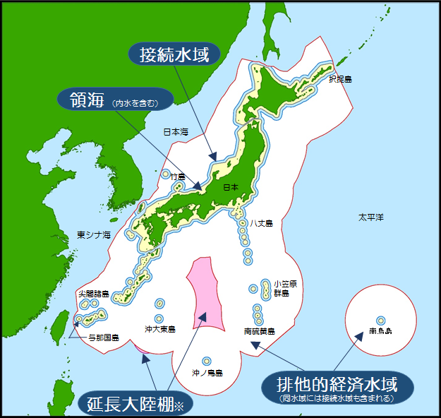 日本海洋权利主张范围