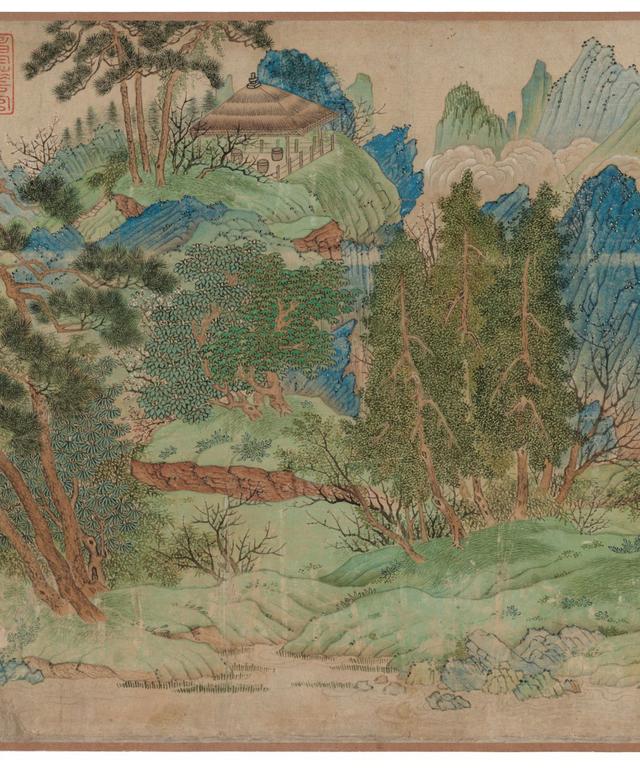 明仇英绘桃花源图欣赏美国波士顿美术馆藏