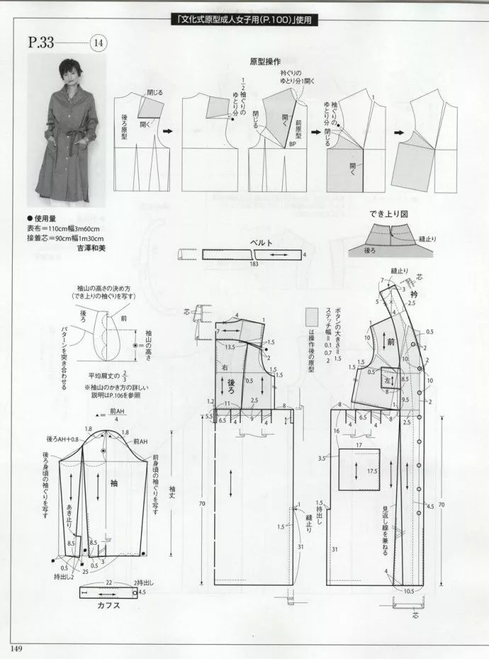 衬衫裁剪图和公式图片