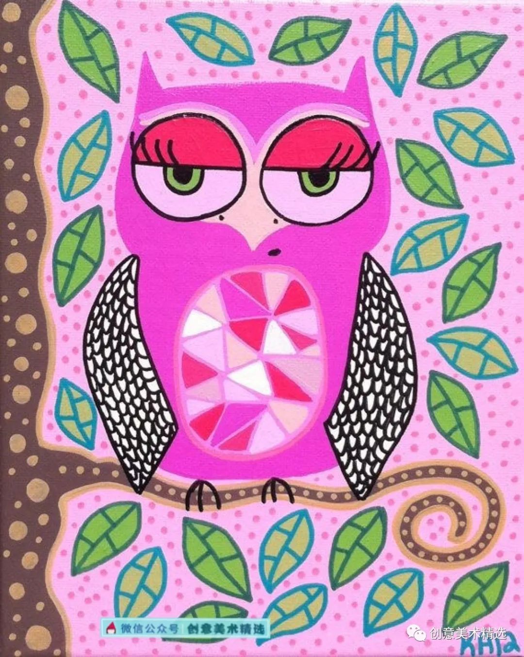 27张可爱的猫头鹰色彩装饰画每一张都想让人收藏