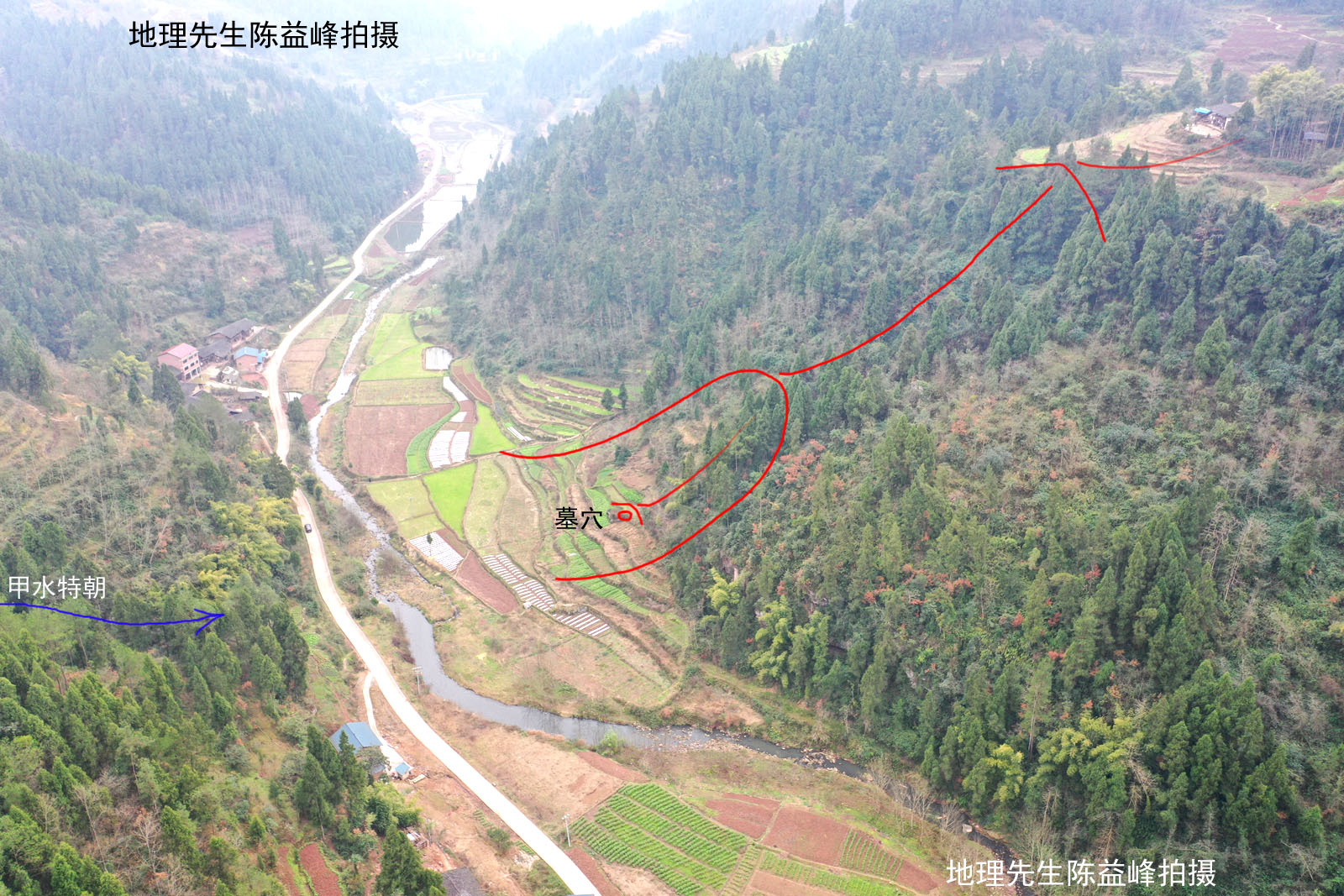 陈益峰挂壁金钗邓氏八品祖坟