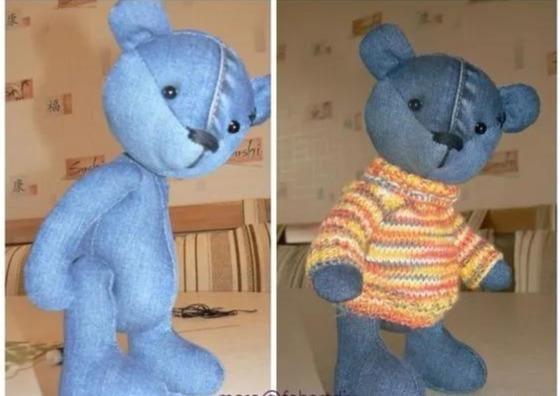 除了用旧衣服制作,那些毛绒布或制作娃娃的布都可以用.