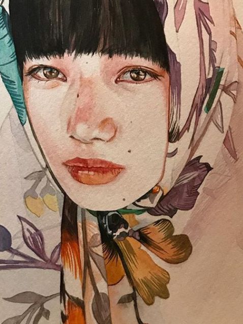 沉醉在柔情似水的色彩晕染中reinayamada把水彩的美感画到极致