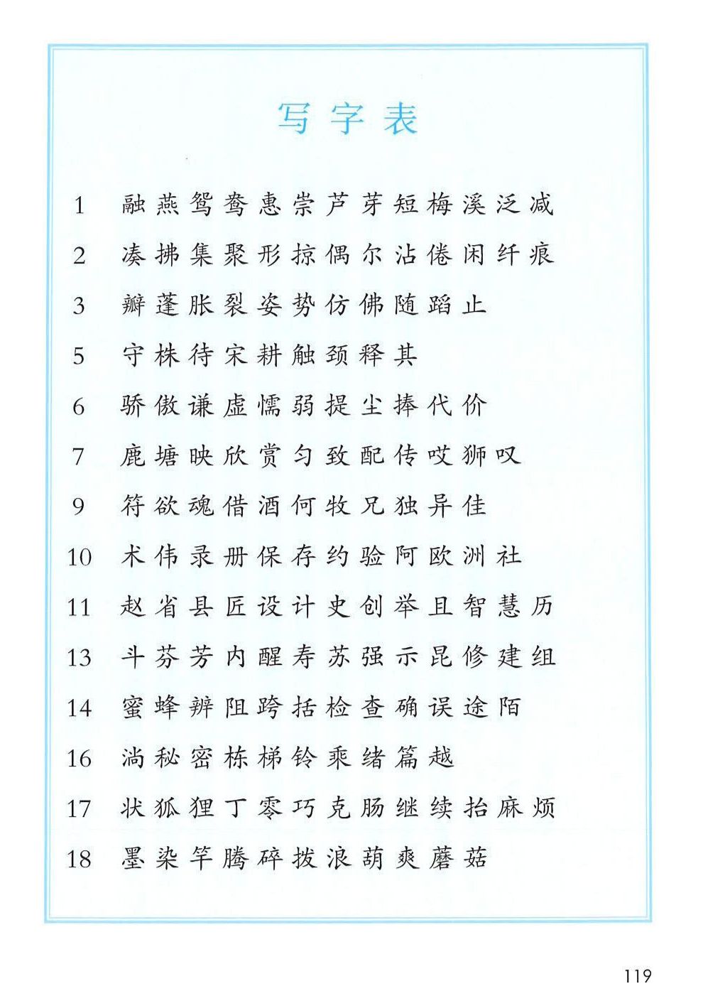 三年级下册全部生字表图片