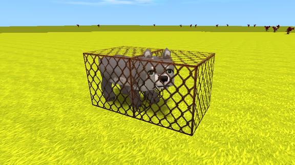 迷你世界狗笼子教学如何把狗关进笼子让它乖乖听话