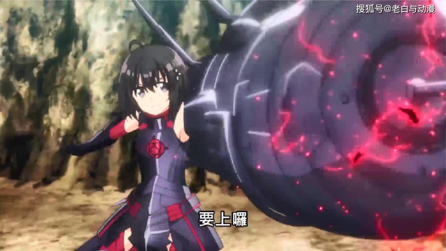 在动画第九集里,梅普露向伙伴们展示了自己机械神技能,左手直接装上了