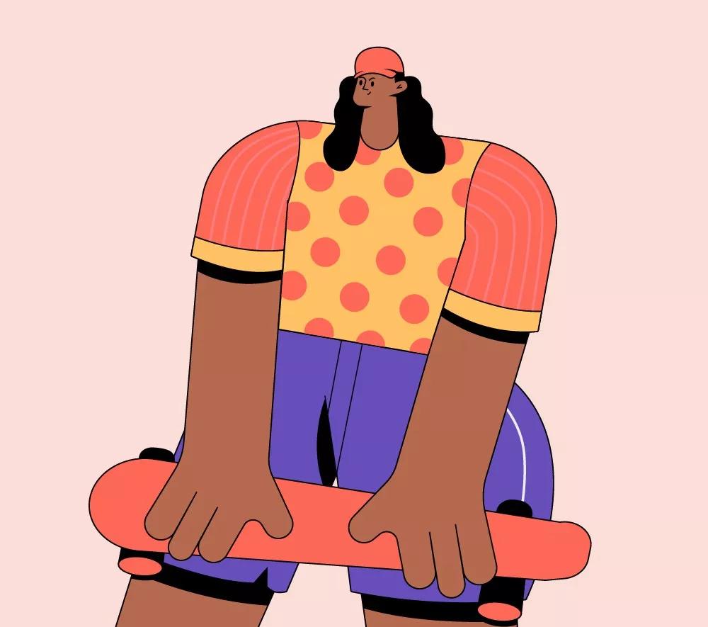 插画交流超超超超超超超超超夸张的扁平风插画人物