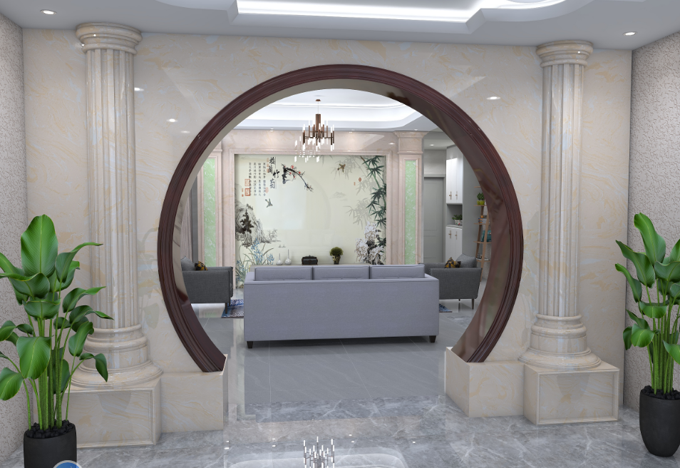 看到漂亮的门洞哑口喜欢吗带你快速走进圆柱哑口的建模渲染过程