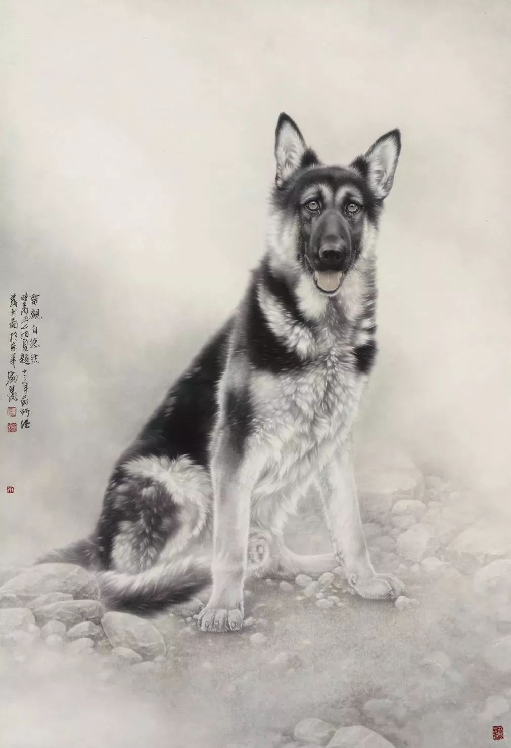 中国画狗精品赏析图片